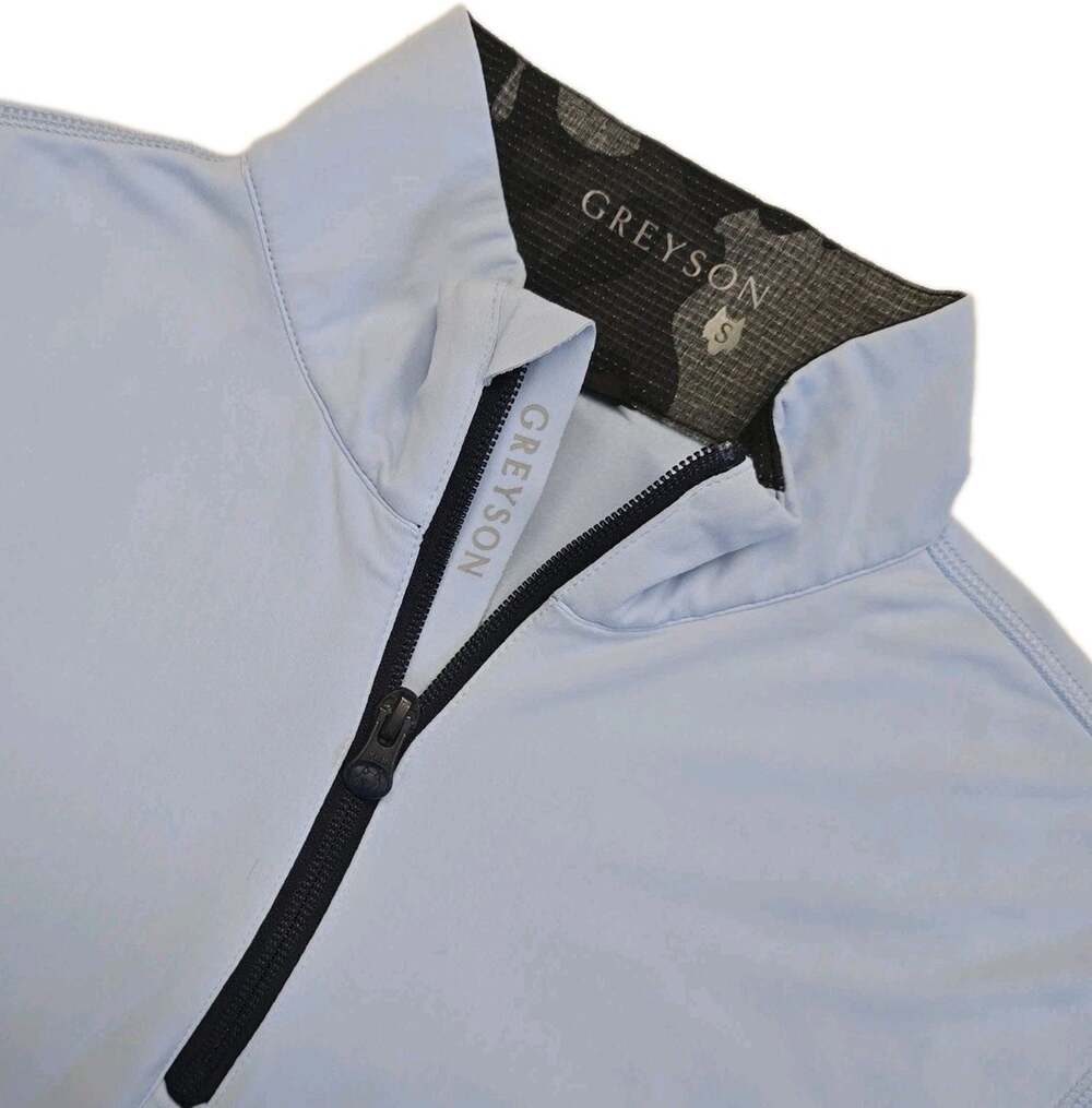 Greyson Golf Mens Small Quarter Zip Pullover Blue Colorado Performance Midlayer